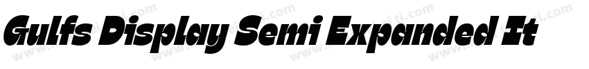 Gulfs Display Semi Expanded Italic字体转换